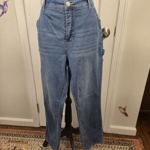 ​Angels Forever Young High Rise Carpenter Jeans 14/32 Utility Workwear Denim